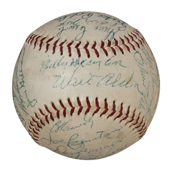 1957 Brooklyn Dodgers (Last Season in Brooklyn) Team Signed Baseball- 27 Signatures Including Campanella, Hodges and Koufax(JSA)